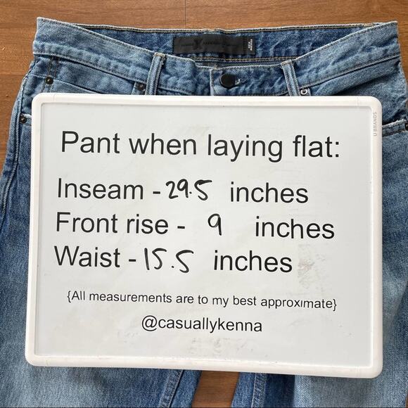 Denim X Alexander Wang | Womens 002 Relaxed Denim Jeans Blue Straight Leg Indigo - Picture 4 of 12